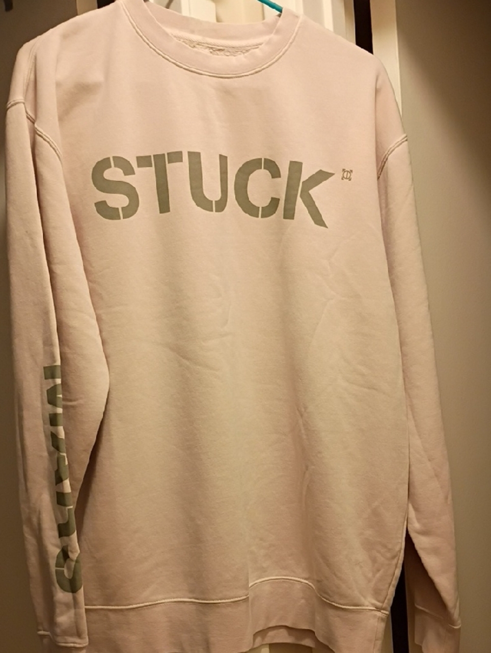 Thirty Seconds To Mars  Sweatshirt - Cream Color Struck Angel On the Back